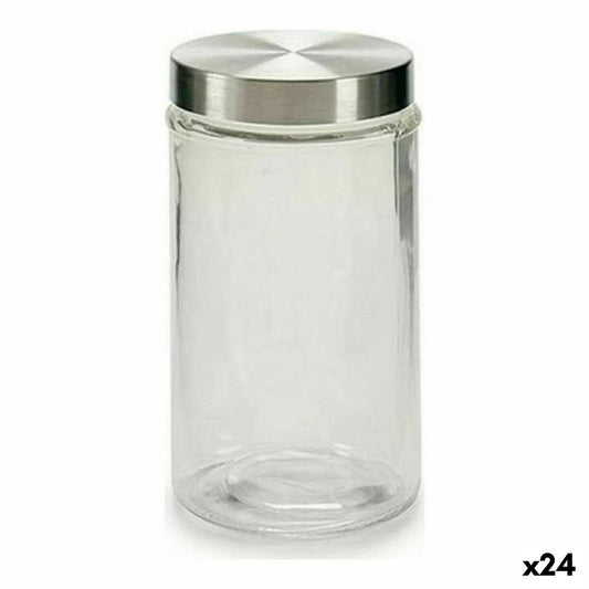 Tin Crystal Silver Transparent Aluminium (1 L) (24 Units) Vivalto