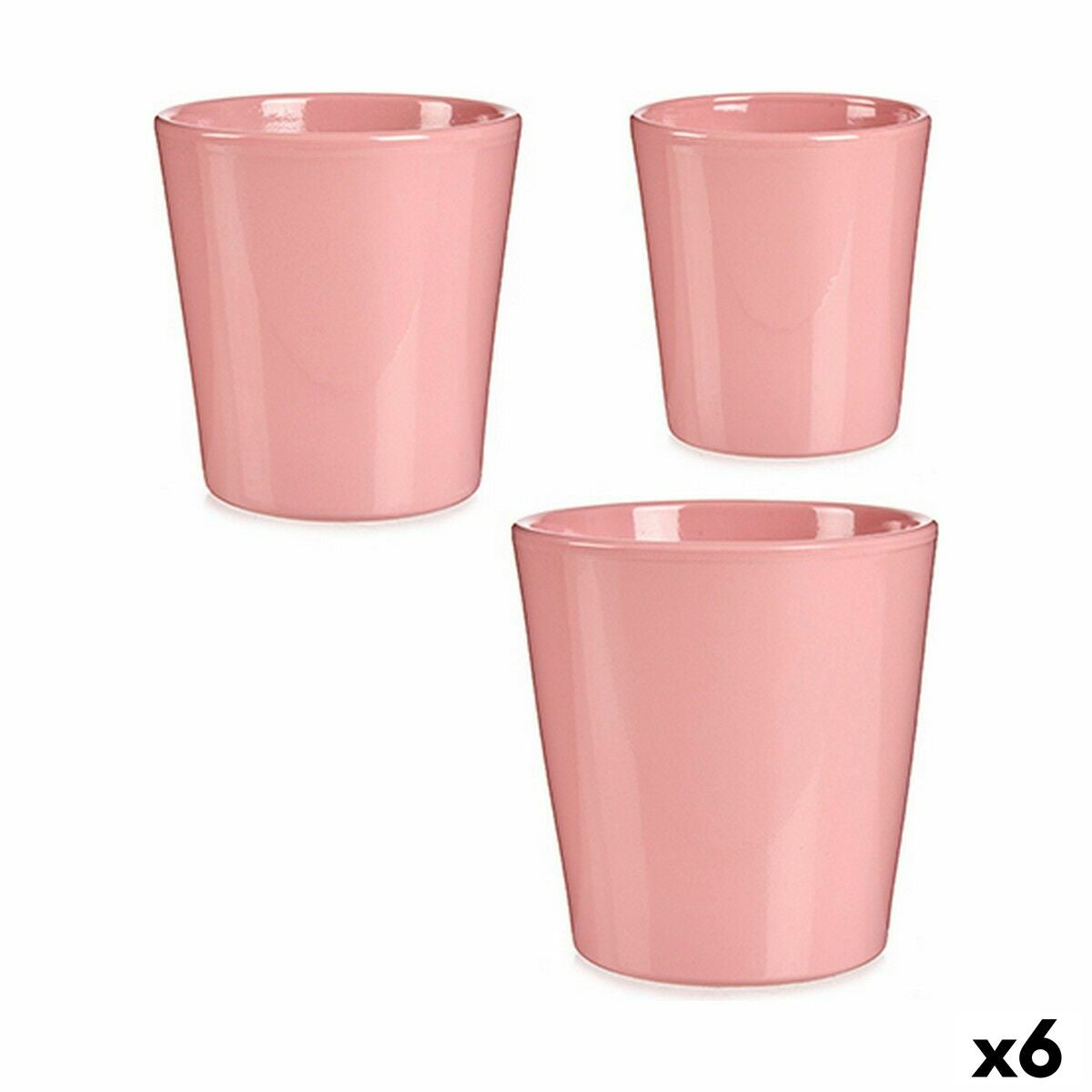 Set of pots Ibergarden LINCE PQ - 3015 Pink Clay (6 Units) Ibergarden