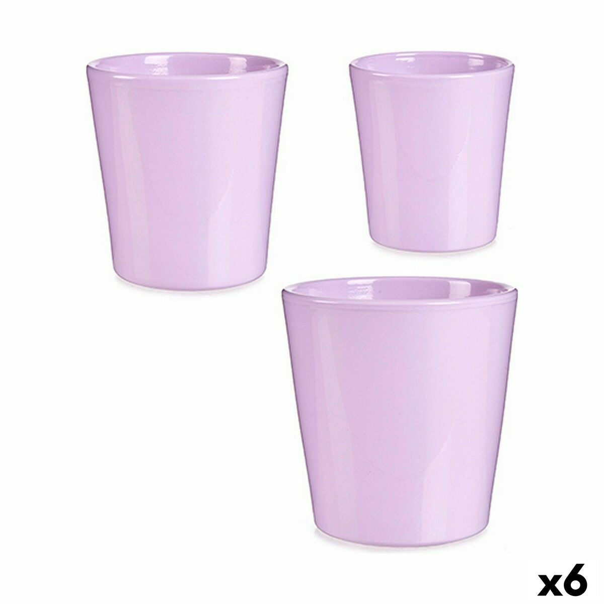 Set of pots Ibergarden LINCE PQ - SMC Lilac Clay (6 Units) Ibergarden