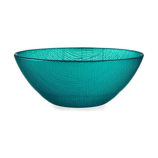 Bowl Ø 15 cm Turquoise Glass (6 Units) Vivalto