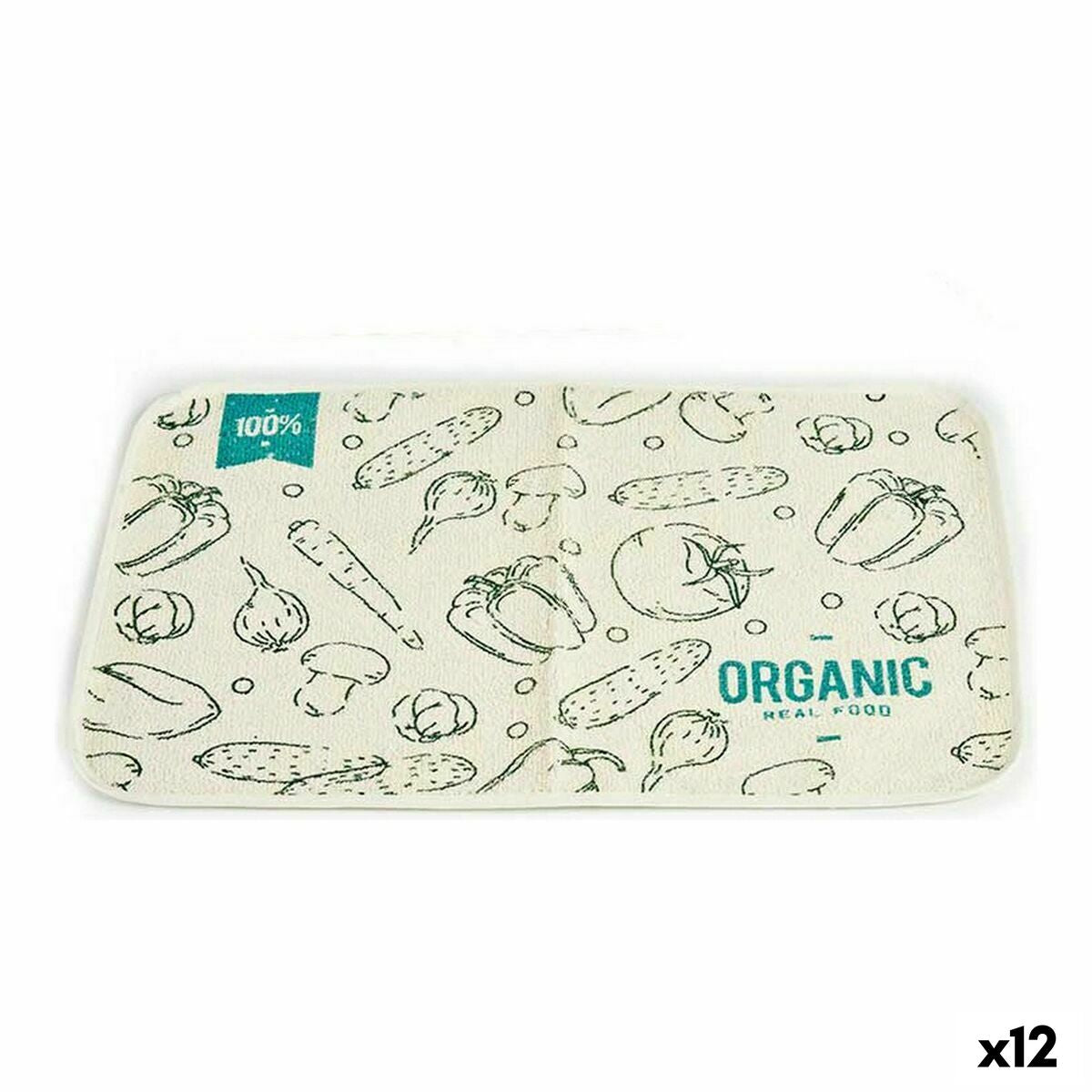 Place mat White Green (33 x 0,3 x 48 cm) (12 Units) Kinvara