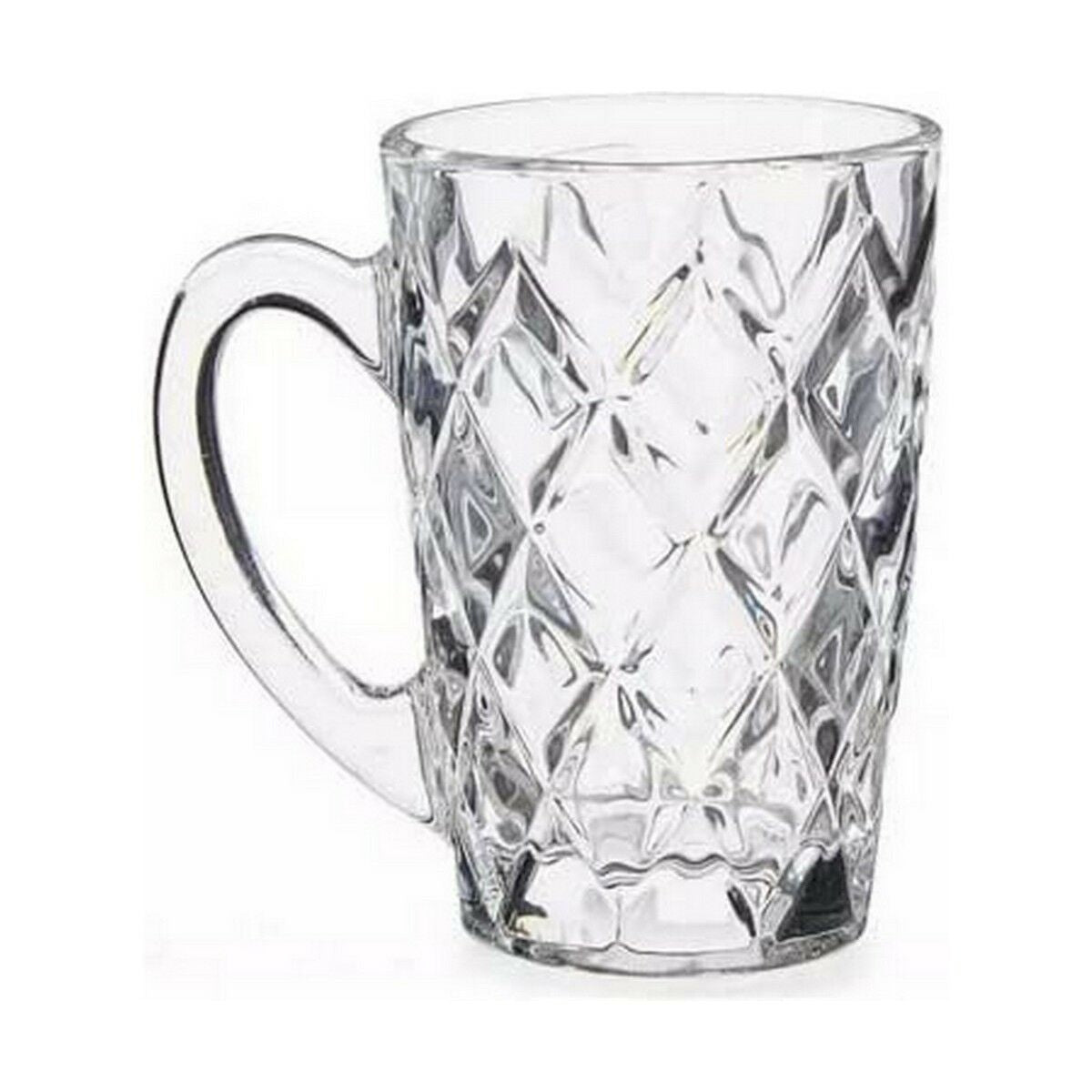 Cup Diamond Transparent Glass (110 ml) (6 Units) Vivalto