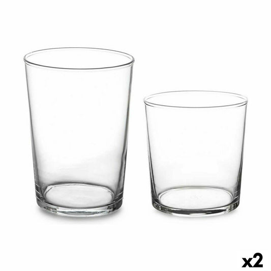 Set of glasses Bistro Transparent Glass (380 ml) (2 Units) (510 ml) Pasabahce