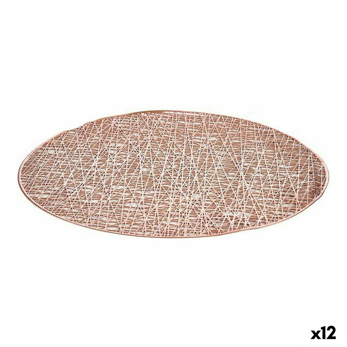 Table Mat Pink Plastic (Ø 38 cm) (12 Units) Kinvara