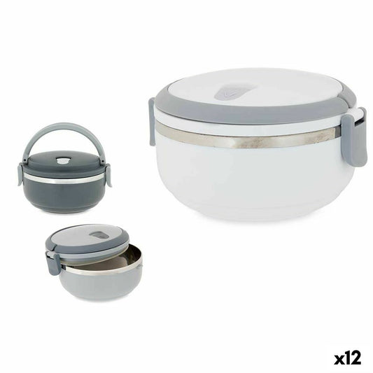 Round Lunch Box with Lid Plastic 700 ml (12 Units) Kinvara