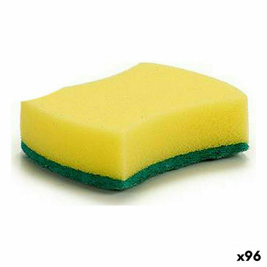 Scourer Yellow Green Synthetic fibre 10 x 3 x 7,5 cm (96 Units) BigBuy Home