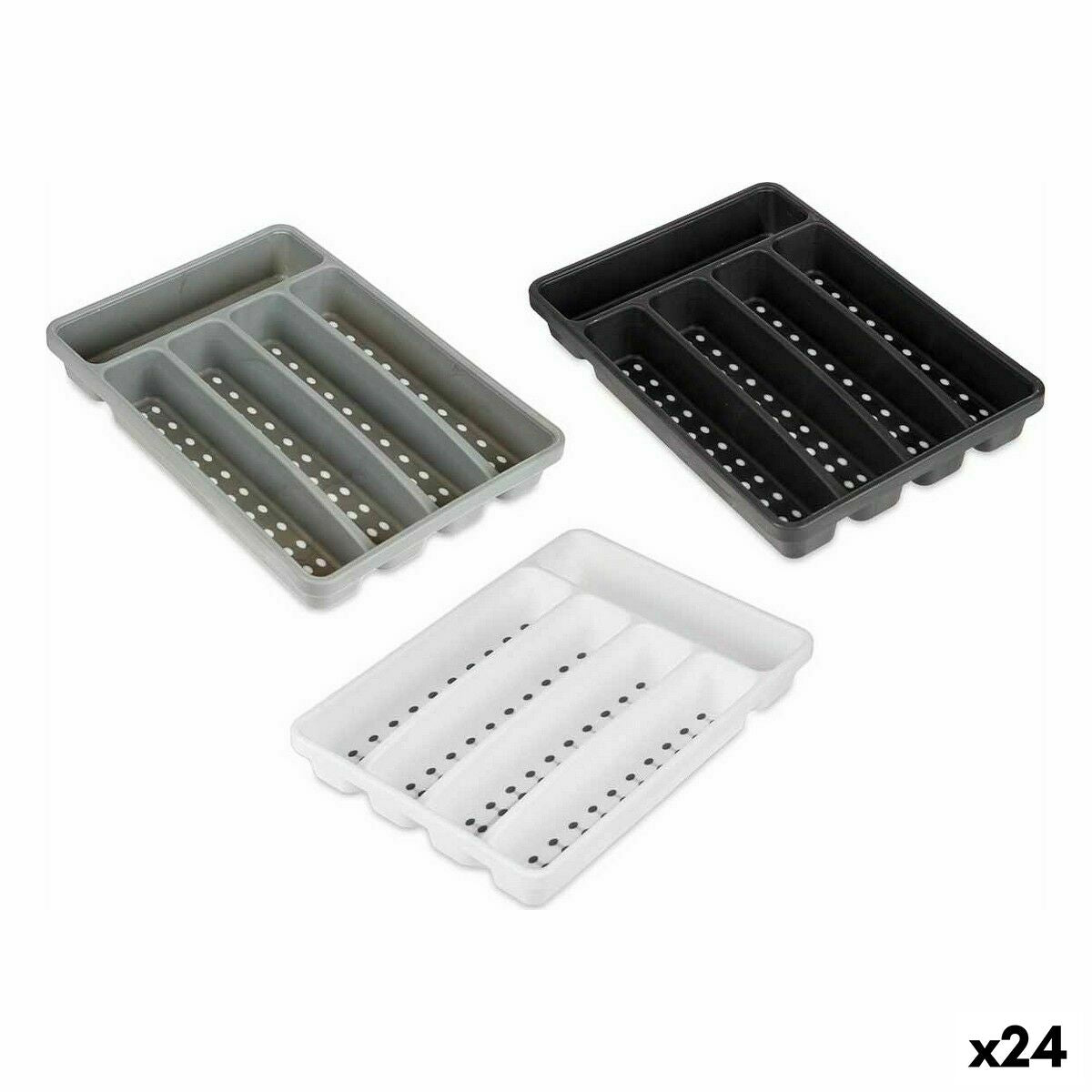 Cutlery Organiser polypropylene 22,5 x 4,5 x 32 cm (24 Units) Kinvara