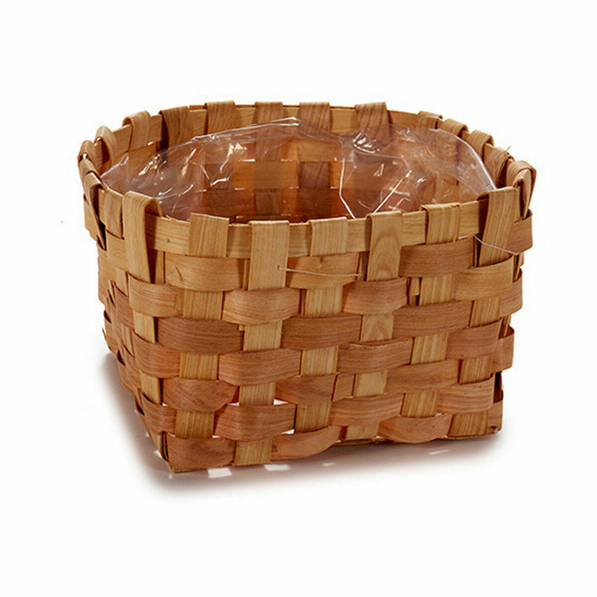 Planter Circular Brown Cane 23 x 12 x 23 cm (12 Units) Ibergarden