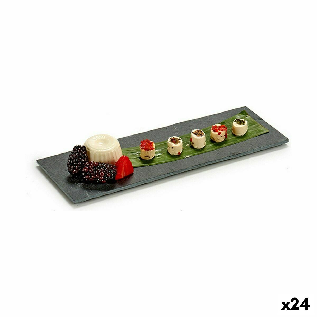 Snack tray Black Board 30,3 x 0,5 x 10 cm (24 Units) Kinvara