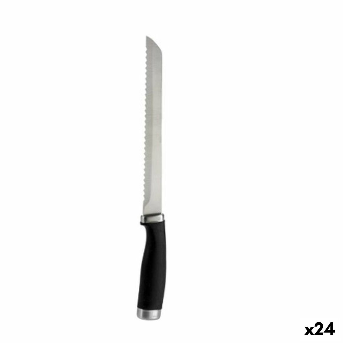 Serrated Knife Stainless steel Plastic 24 Units Kinvara