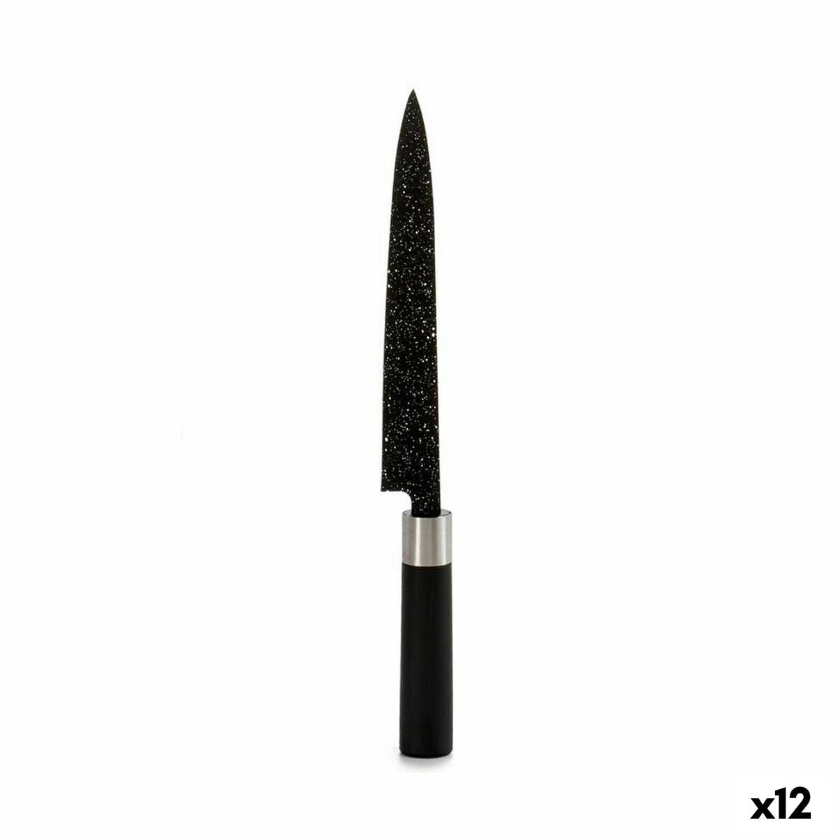 Kitchen Knife Marble 3,5 x 33,3 x 2,2 cm Silver Black Stainless steel Plastic (12 Units) Kinvara