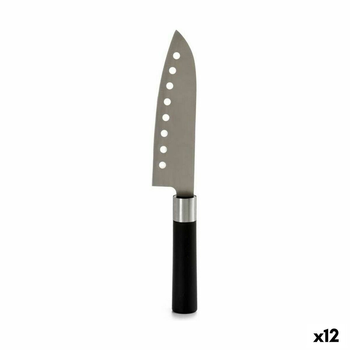 Kitchen Knife Black Silver Stainless steel Plastic 5 x 30 x 2,5 cm (12 Units) Kinvara