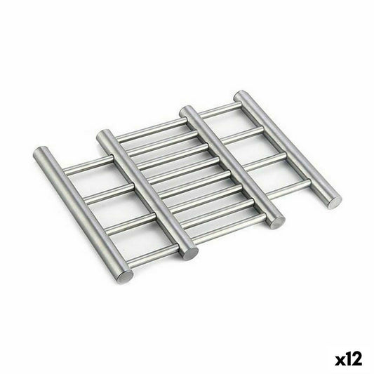 Table Mat Extendable Silver Stainless steel 23 x 2 x 20 cm (12 Units) Kinvara