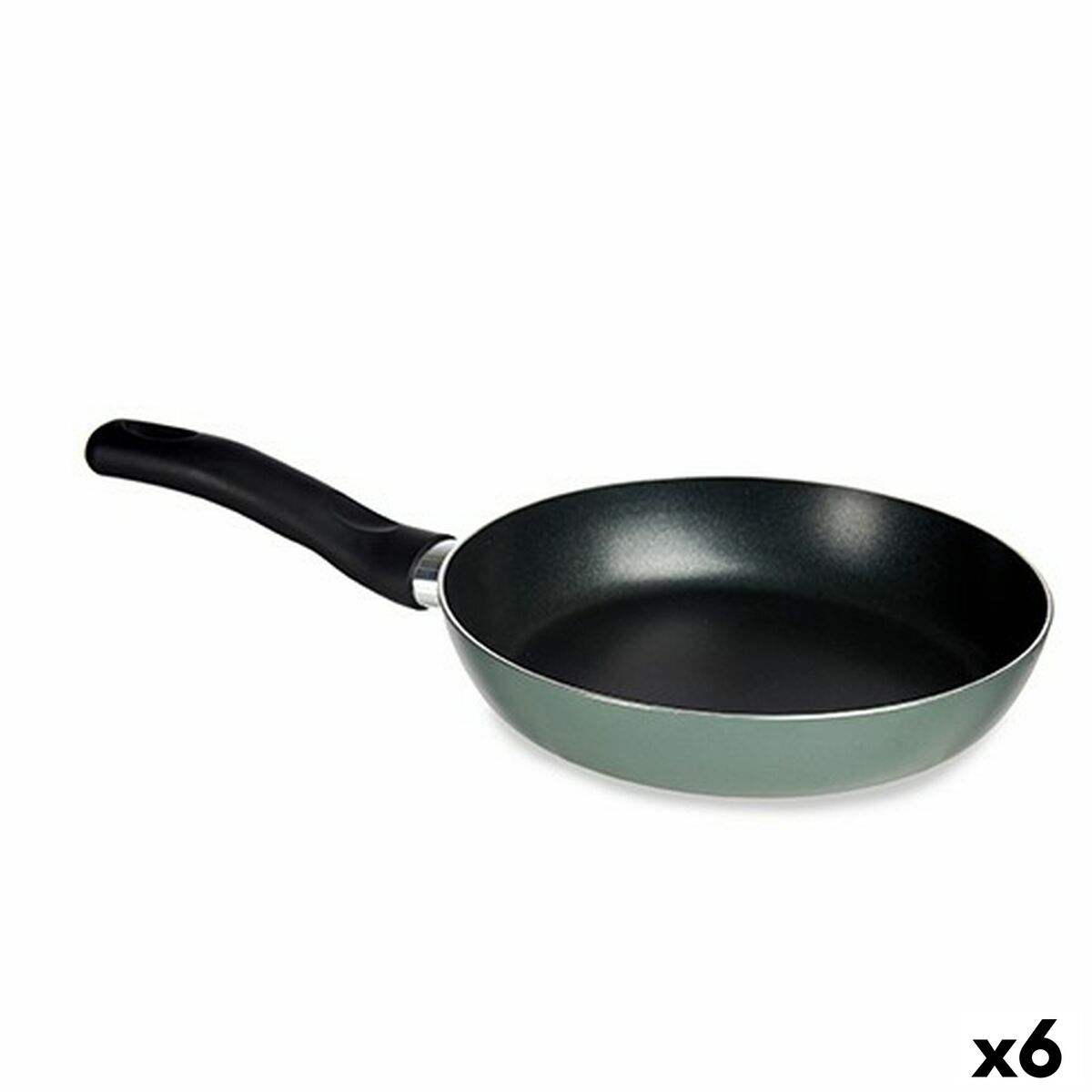 Pan 30 cm Green Aluminium (6 Units) BigBuy Home