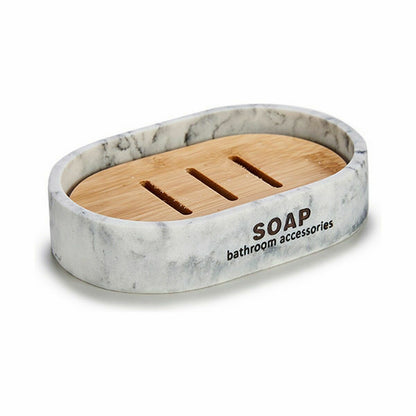 Soap dish Berilo CN-B5598M-2 Brown Resin Marble 8 x 2,5 x 12,5 cm 12,5 x 2,5 x 8,5 cm (12 Units) Berilo