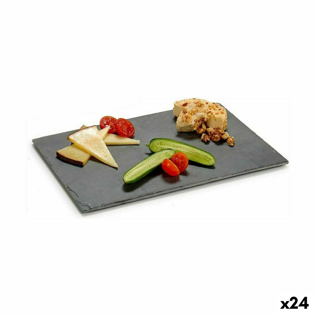 Snack tray Black Board 30 x 0,5 x 20 cm (24 Units) Kinvara