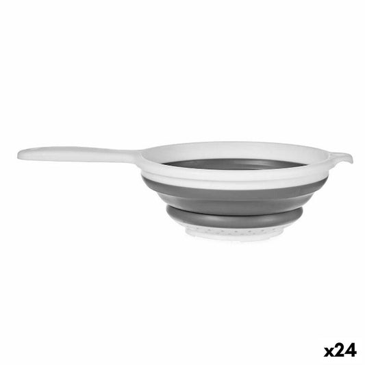 Strainer Foldable With handle White Grey polypropylene 20 x 3 x 33,5 cm (24 Units) Kinvara