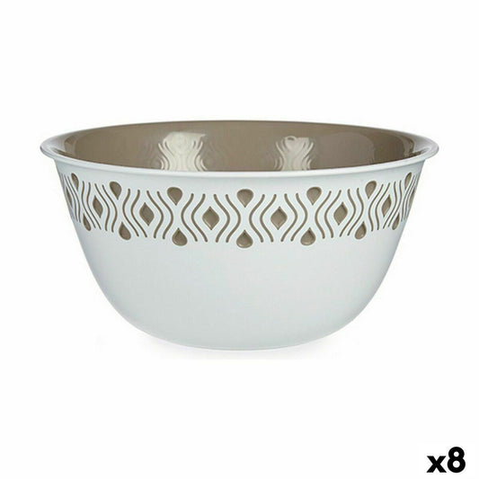 Salad Bowl Stefanplast Tosca Beige Plastic 29 x 13 x 29 cm (8 Units) Stefanplast