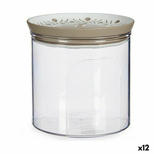 Tin Stefanplast Tosca Hermetic Beige Plastic 700 ml 11,7 x 11 x 11,7 cm (12 Units) Stefanplast