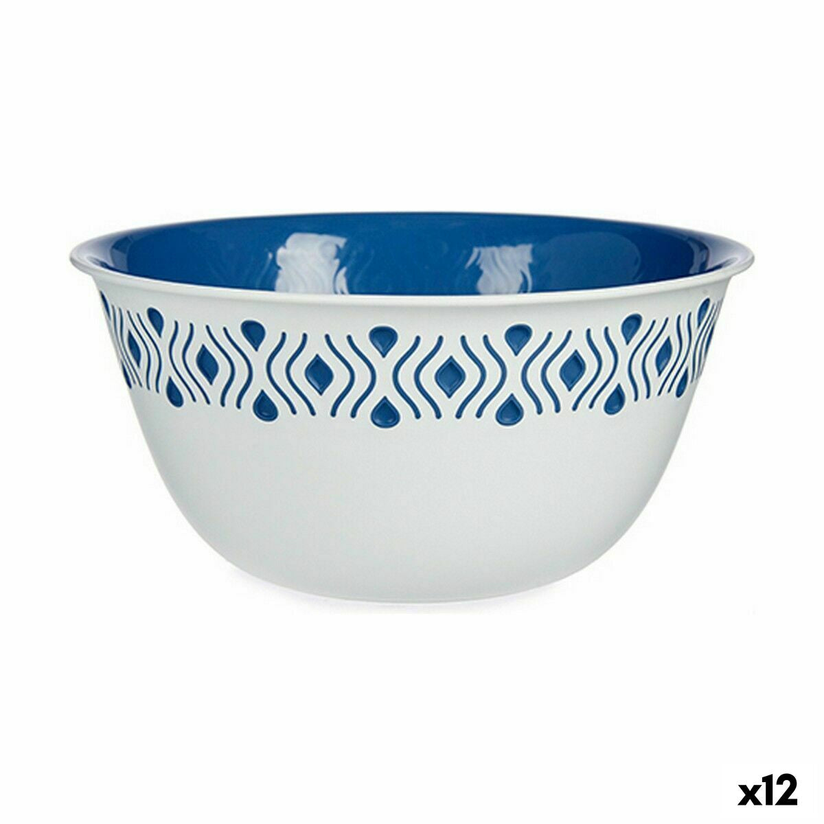 Salad Bowl Stefanplast Tosca Blue Plastic 23 x 10 x 23 cm (12 Units) Stefanplast