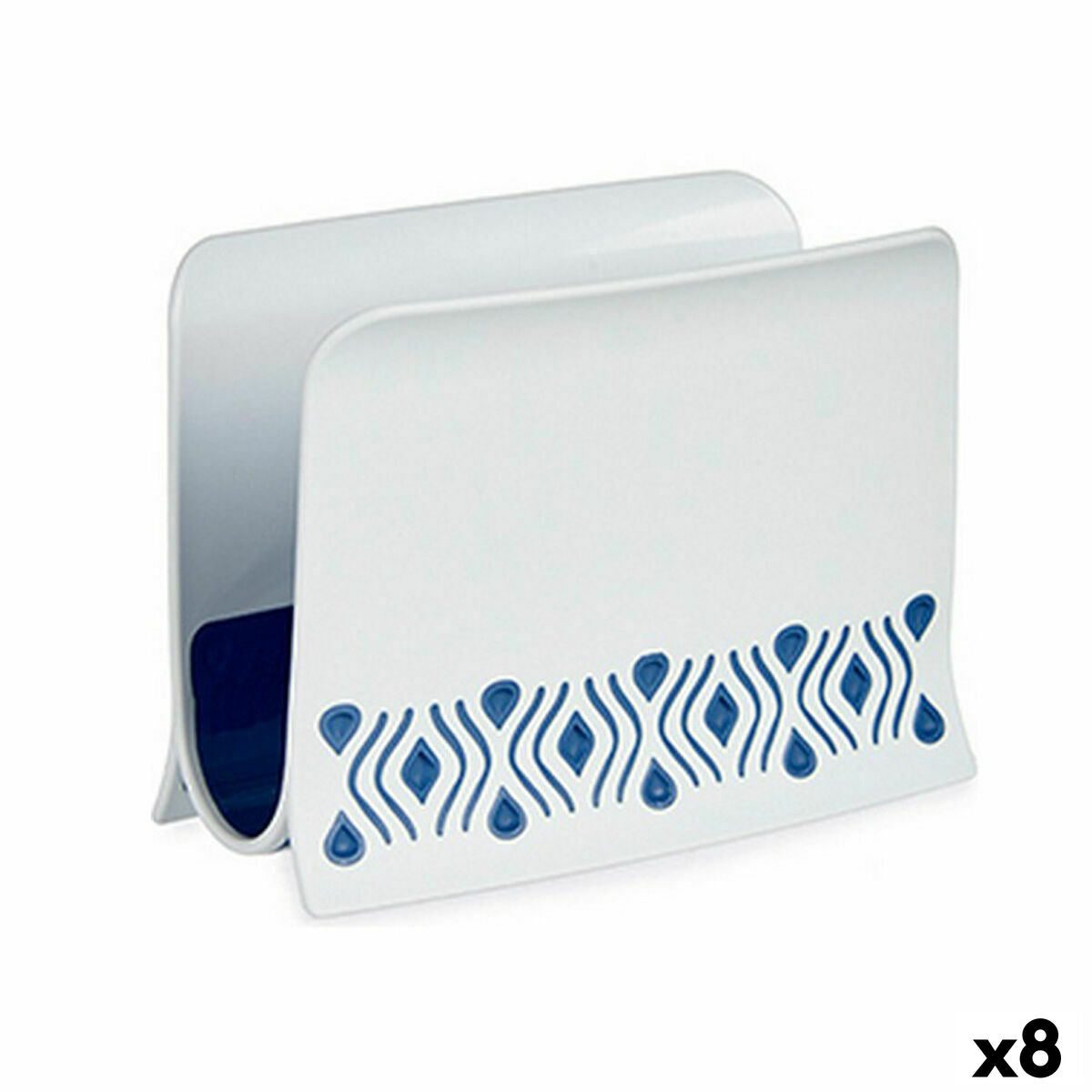 Napkin holder Stefanplast Tosca Blue Plastic 8,8 x 11 x 15 cm (8 Units) Stefanplast