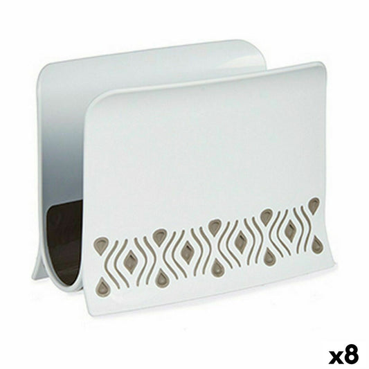 Napkin holder Stefanplast Tosca Beige Plastic 8,8 x 11 x 15 cm (8 Units) Stefanplast