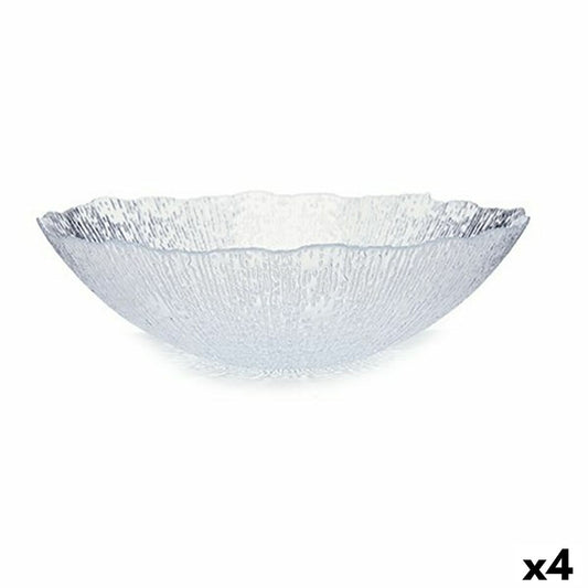 Bowl Rio Transparent Crystal 30,5 x 8,6 x 30,5 cm (4 Units) Vivalto