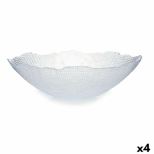 Bowl Infinity Transparent Crystal 31 x 8,3 x 31 cm (4 Units) Vivalto