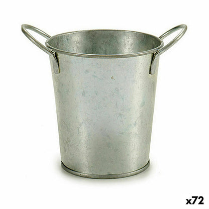 Planter Ibergarden A52000-B Silver Zinc Bucket 16 x 12 x 11 cm (72 Units) Ibergarden