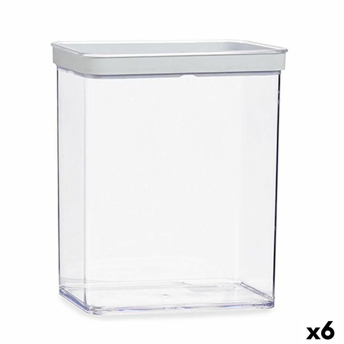 Jar Transparent Silicone polystyrene ABS 3,3 L 10,5 x 23,7 x 21 cm (6 Units) Gondol