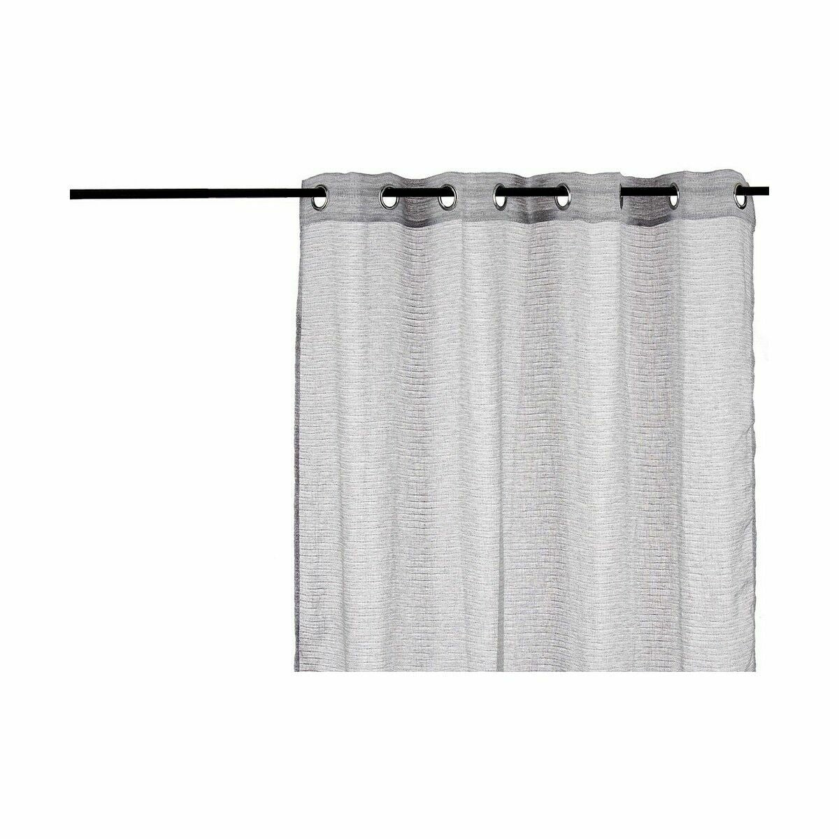 Curtain Light grey 140 x 0,1 x 260 cm (6 Units) Gift Decor