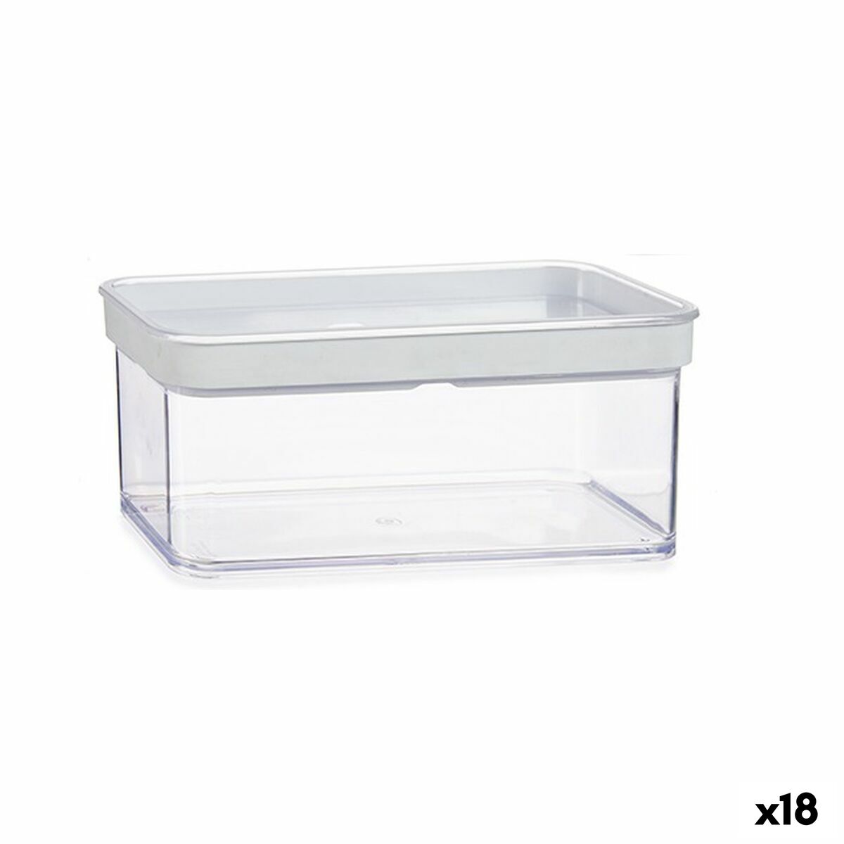 Jar Transparent Silicone polystyrene ABS 1,1 L 10,5 x 9 x 21 cm (18 Units) Gondol