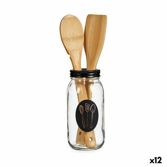 Jar Kitchen Spatula Metal 840 ml 9 x 17 x 9 cm (12 Units) Vivalto