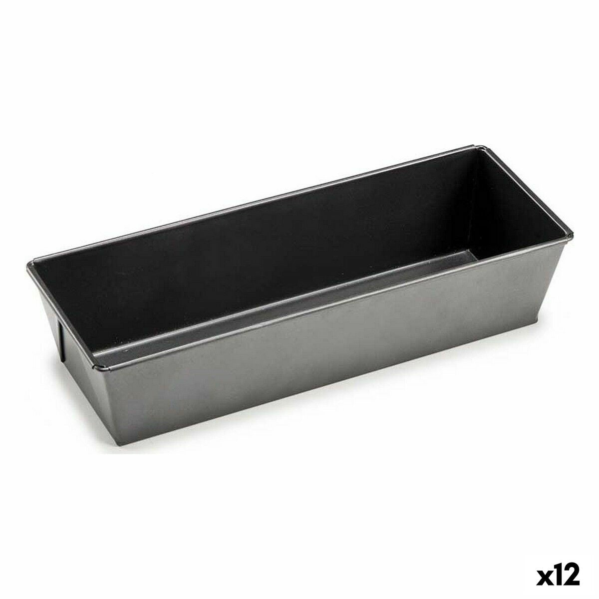 Rectangular Mould Dark grey Metal Carbon steel 11,5 x 7,7 x 31 cm (12 Units) Kinvara