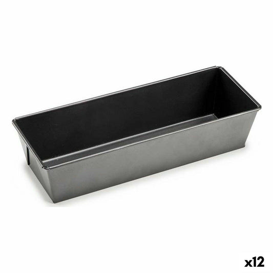 Rectangular Mould Dark grey Metal Carbon steel 11,5 x 7,7 x 31 cm (12 Units) Kinvara