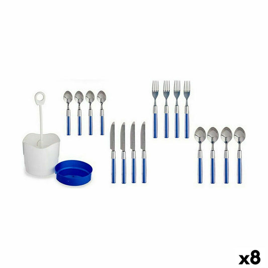 Cutlery Set Blue Stainless steel (8 Units) Kinvara