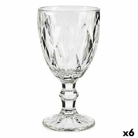 Wine glass Diamond Transparent Glass 330 ml (6 Units) Vivalto