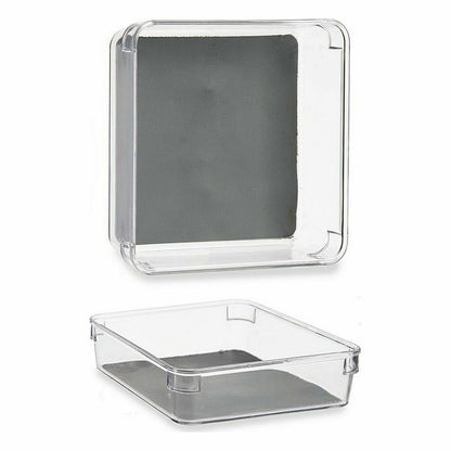 Drawer Organizer Kinvara W623312 Grey Recycled plastic 16 x 4,5 x 16 cm (24 Units) Kinvara