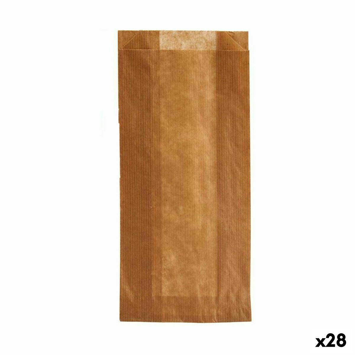 Reusable Food Bag Set Compostable 10 x 34 cm Brown Cellulose (28 Units) Kinvara