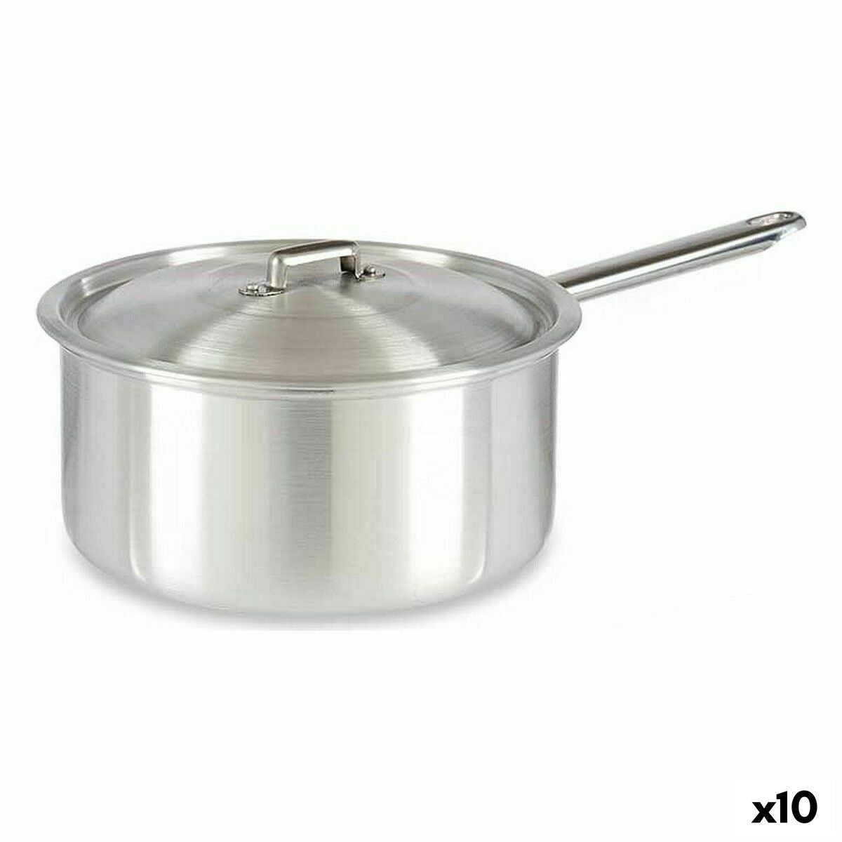 Saucepan with Lid Silver Aluminium 4 L 24,5 x 12 x 41 cm (10 Units) Kinvara