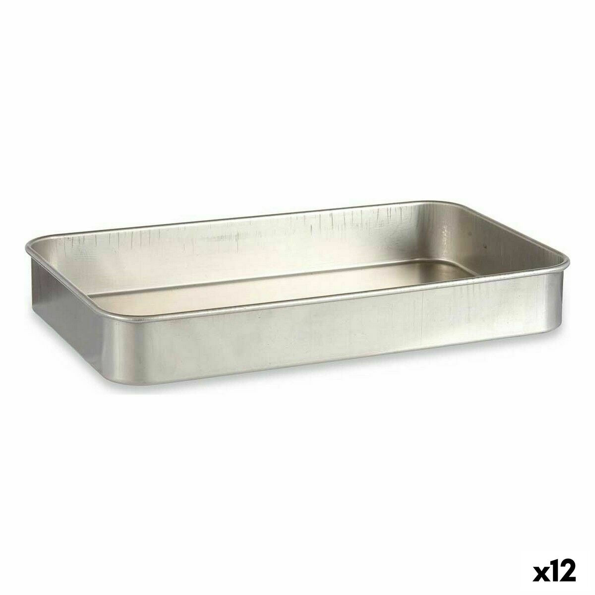 Roasting Tin Silver Aluminium 28,5 x 6,5 x 46 cm (12 Units) Kinvara