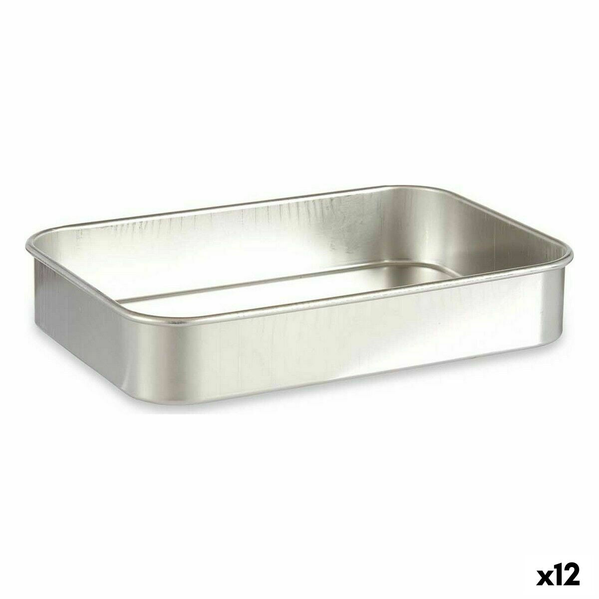 Roasting Tin Silver Aluminium 31 x 5,5 x 21,5 cm (12 Units) Kinvara