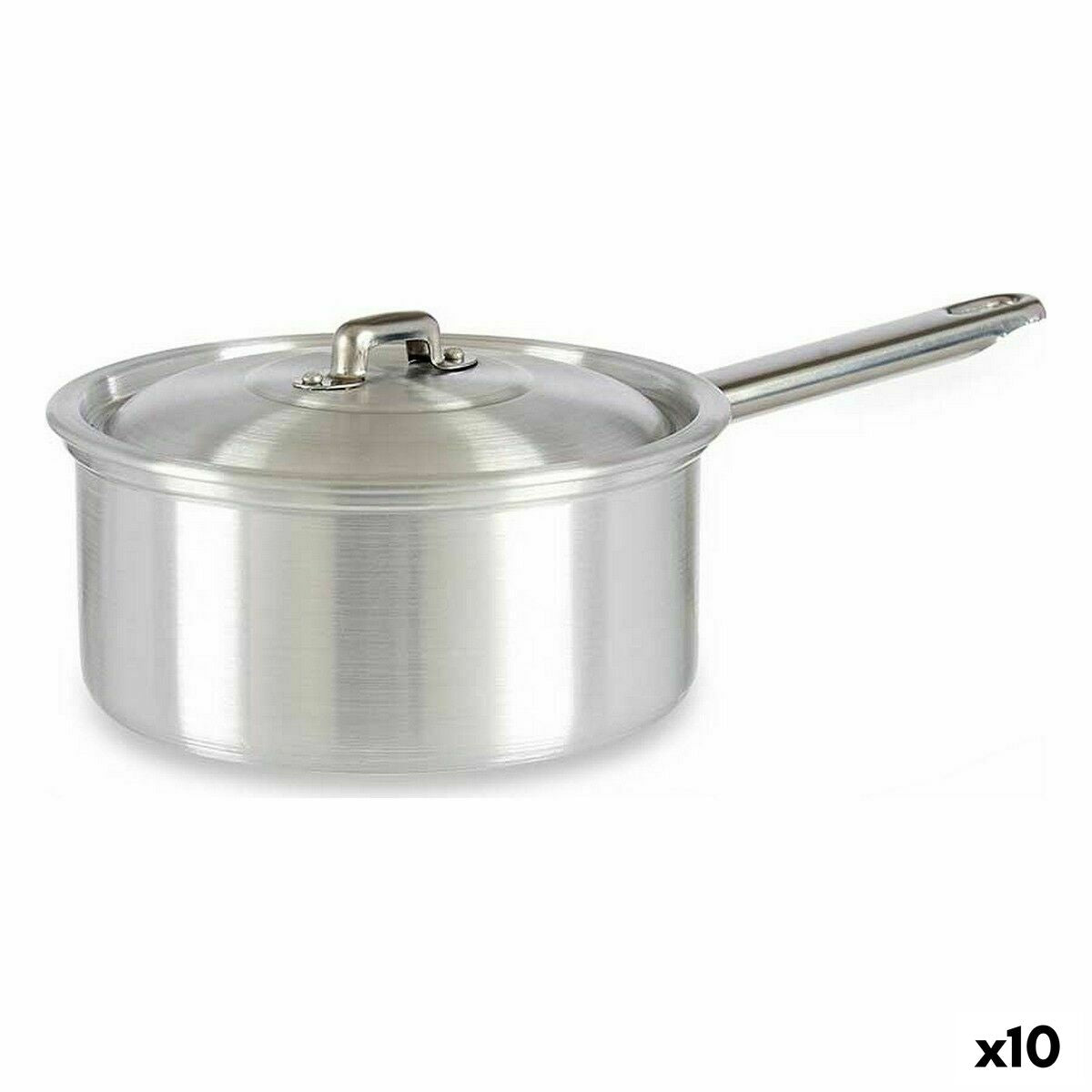 Saucepan with Lid Ø 16 cm Silver Aluminium 1,5 L (10 Units) Kinvara