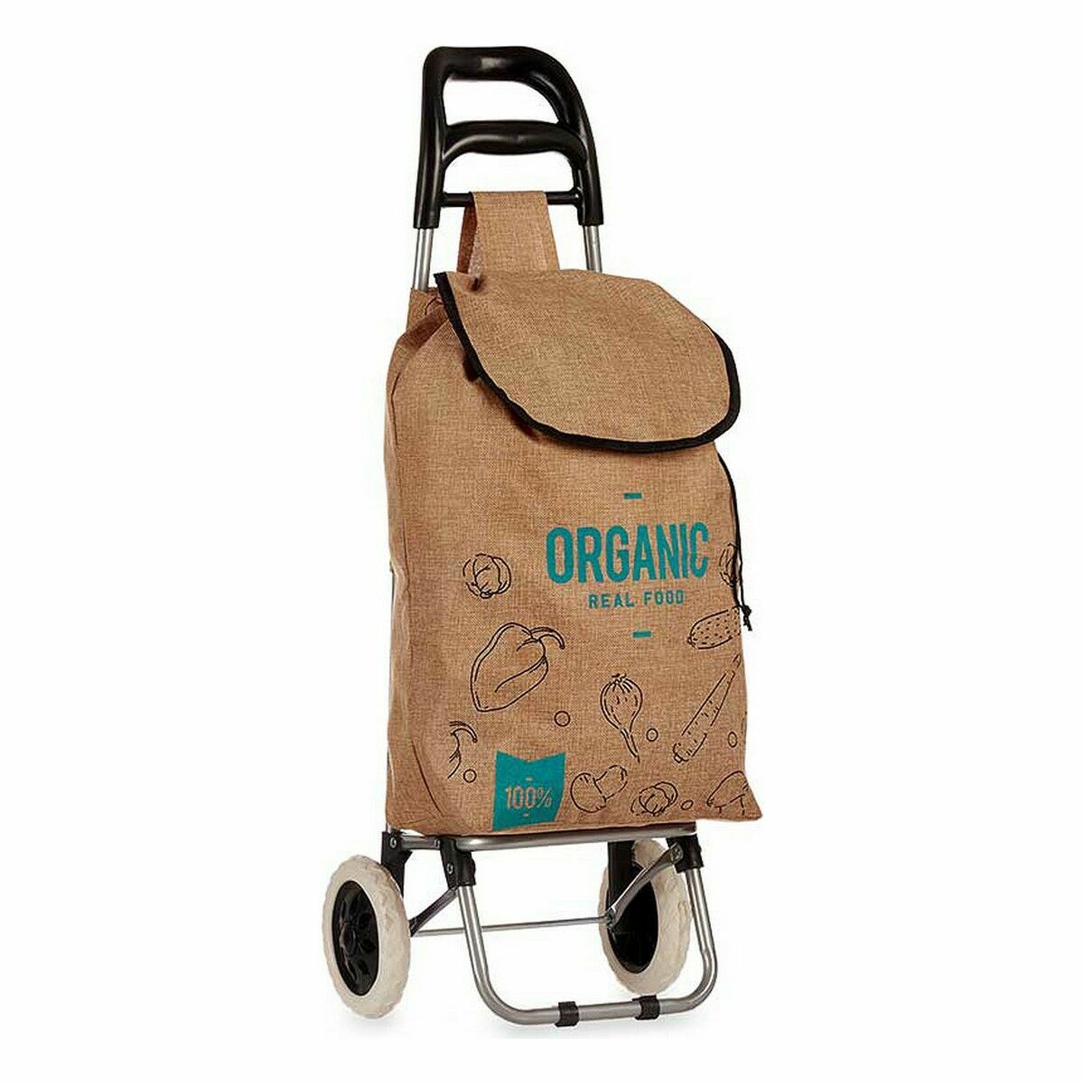 Shopping cart Kinvara Organic Brown 3,3 L 36 x 95 x 35 cm (10 Units) Kinvara