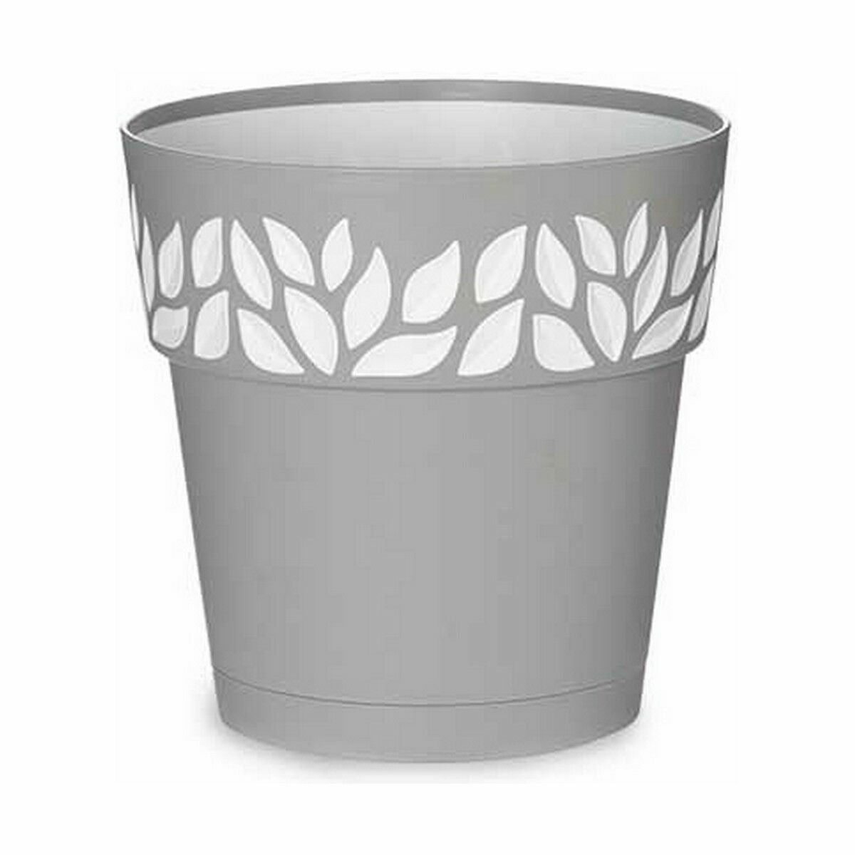 Self-watering flowerpot Stefanplast Cloe Grey Plastic 19 x 19 x 19 cm (12 Units) Stefanplast