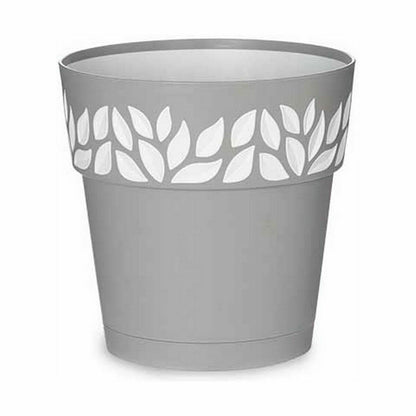 Self-watering flowerpot Stefanplast Cloe Grey Plastic 19 x 19 x 19 cm (12 Units) Stefanplast