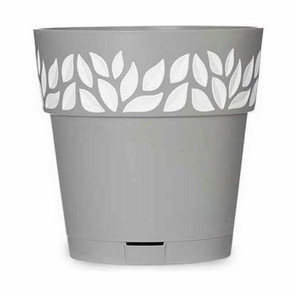 Self-watering flowerpot Stefanplast Cloe Grey Plastic 19 x 19 x 19 cm (12 Units) Stefanplast