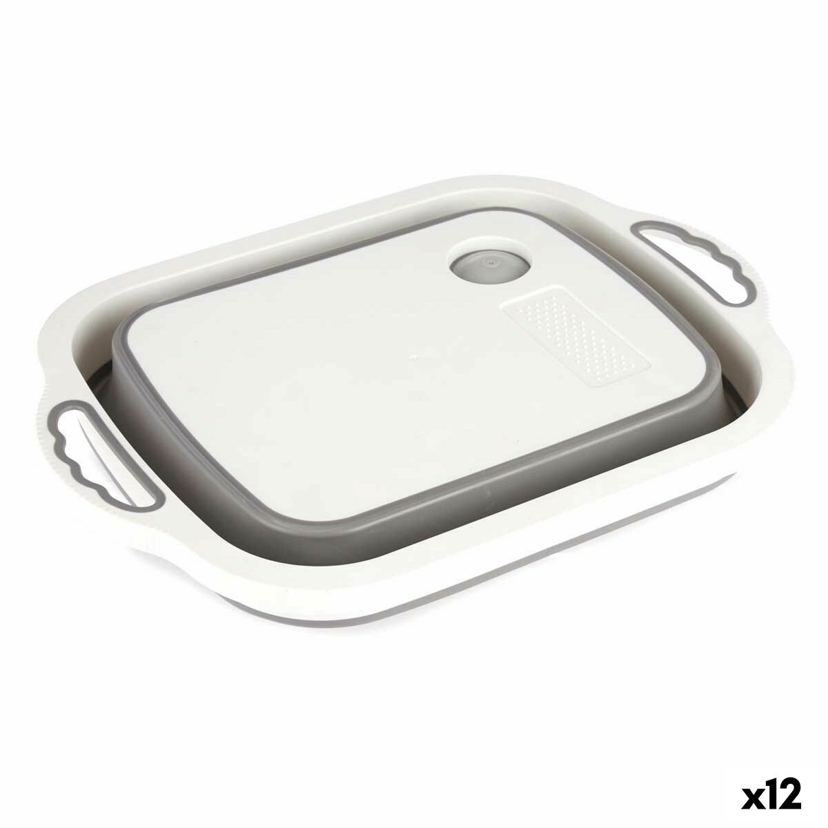 Cutting board Strainer White Grey Plastic Thermoplastic 29,8 x 5 x 40 cm (12 Units) Kinvara