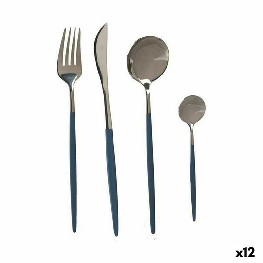 Cutlery Set Grey Silver Stainless steel (12 Units) Kinvara