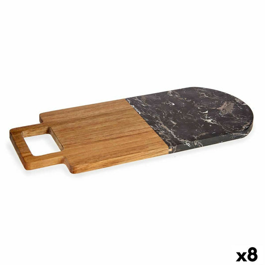 Cutting board Black Marble Acacia 18 x 1,5 x 38 cm (8 Units) Kinvara